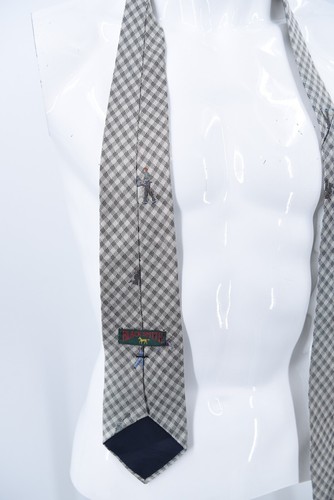 Black Smith Jacquard Embroidered Tennis Players Silk Tie - USA Made - Picture 9 of 11