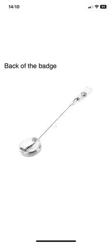 RN Medical Badge Reel Retractable Clip With Clear ID Card Holder NHS - Picture 7 of 7