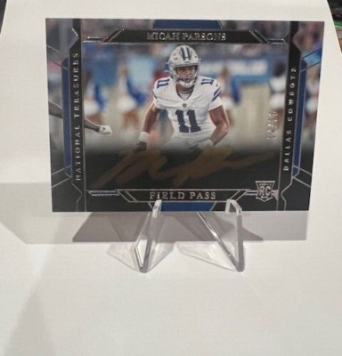 2021 National Treasures Filed Pass Micah Parsons RC Auto /99