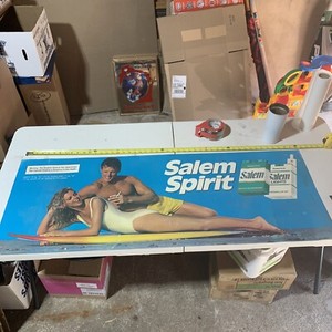 Vintage Salem Spirit Cigarettes Banner Advertising Sign (49"x18") Plastic