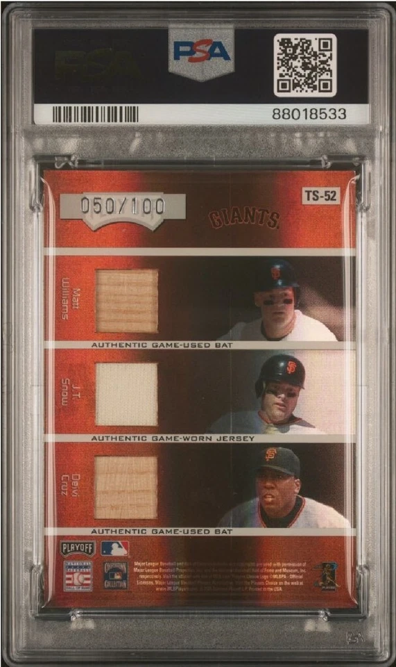 Playoff Absolute Memorabilia Team Six Spectrum 2005/100 Willie Mays PSA POP 1 Foto 2 de 4