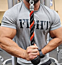 Tricep Rope Single Press Push Down Fitness Gym Cable Machine Attachment Exercise