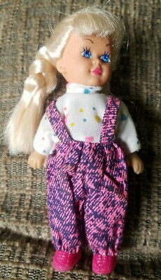 VINTAGE KID KORE TODDLER SISTER 1995 5'' DOLL PINK BLONDE HAIR