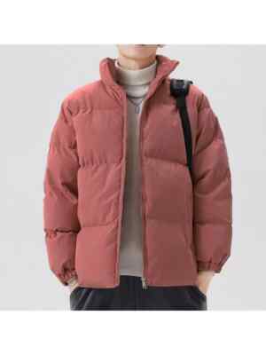 Bomberjacke Daunenjacke Synthetik Mode Herren Rot Reißverschluss Bomber Taschen 11310