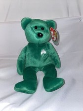 Ty Beanie Baby Erin The Bear 1997 Retired Plush Toy W/Tag errors MINT