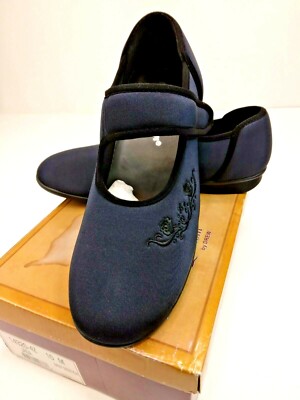 Barefoot Freedom by Drew Women's Jada Mary Jane Navy Blue Comfort Flats 10M NEW