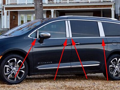Chrome Pillar Posts For 2024 Chrysler Pacifica Accessories Stainless Steel