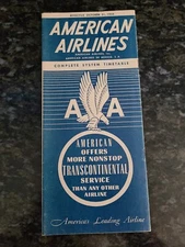 American Airlines  Schedule Complete System Timetable October 31 1954 (2B)