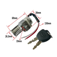 Universal Battery Chager Mini Lock with 2 keys For Motorcycle Electric Bike3e ^~