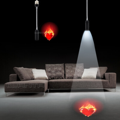 E26 E27 Flaming Red Heart Decor Home Bar Indoor LED Lamp Projector Shadow Light