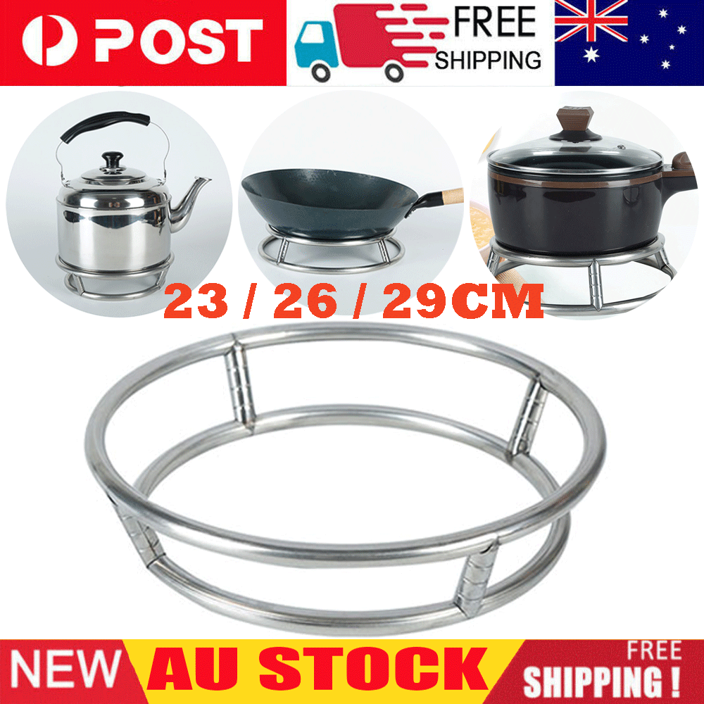 2X Universal Wok Pan Support Rack Stand Wok Ring/ Round Bottom Wok Rack Universa