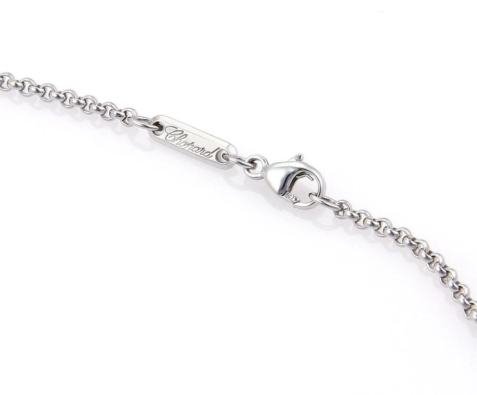 Цепочка звеньев Chopard из белого золота 18 карат длиной 3,5 мм 17 дюймов - Изображение 3 из 3