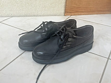 Hush Puppies MALL WALKER Mens Black Leather H18914 Lace Up Comfort Shoes size 6