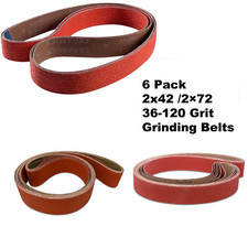 6 Pack 2x42 2 72 Ceramic Grinder Sanding 36-120 Grit Grinding Belts