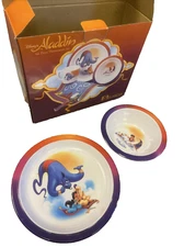 Walt Disney's Aladdin Dinner Plate And Bowl by Selandia Jasmine Genie Carpet