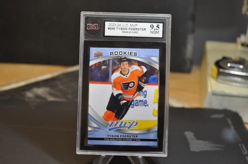 Tyson forester #246 2023-2024 upper deck mvp  rookie card ksa 9.5 hockey nhl