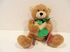PLUSH - LUCKY FOUR LEAF CLOVER BEAR