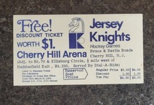 Scarce Original 1973 74 WHA Hockey Jersey Knights Schedule / Ticket Offer