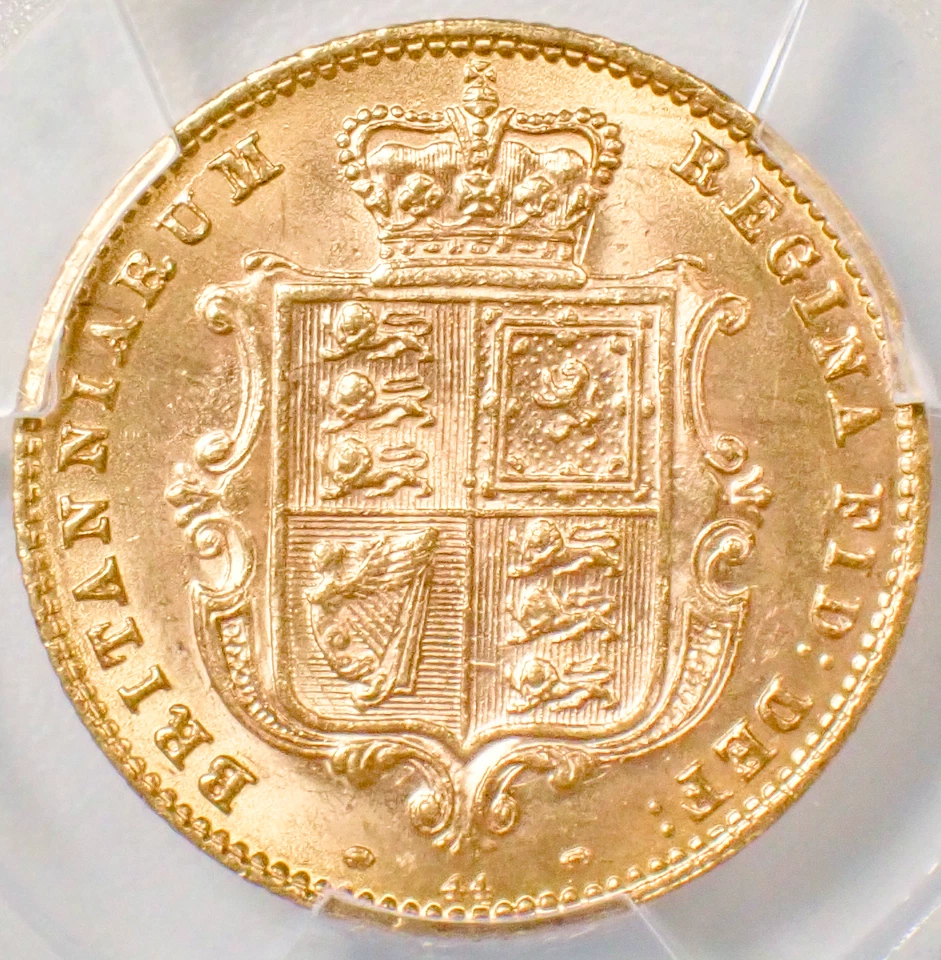 1870 Britain Victoria Gold Half Sovereign Coin 1/2S - PCGS MS64 (BU UNC) - Rare! - Image 4 of 4