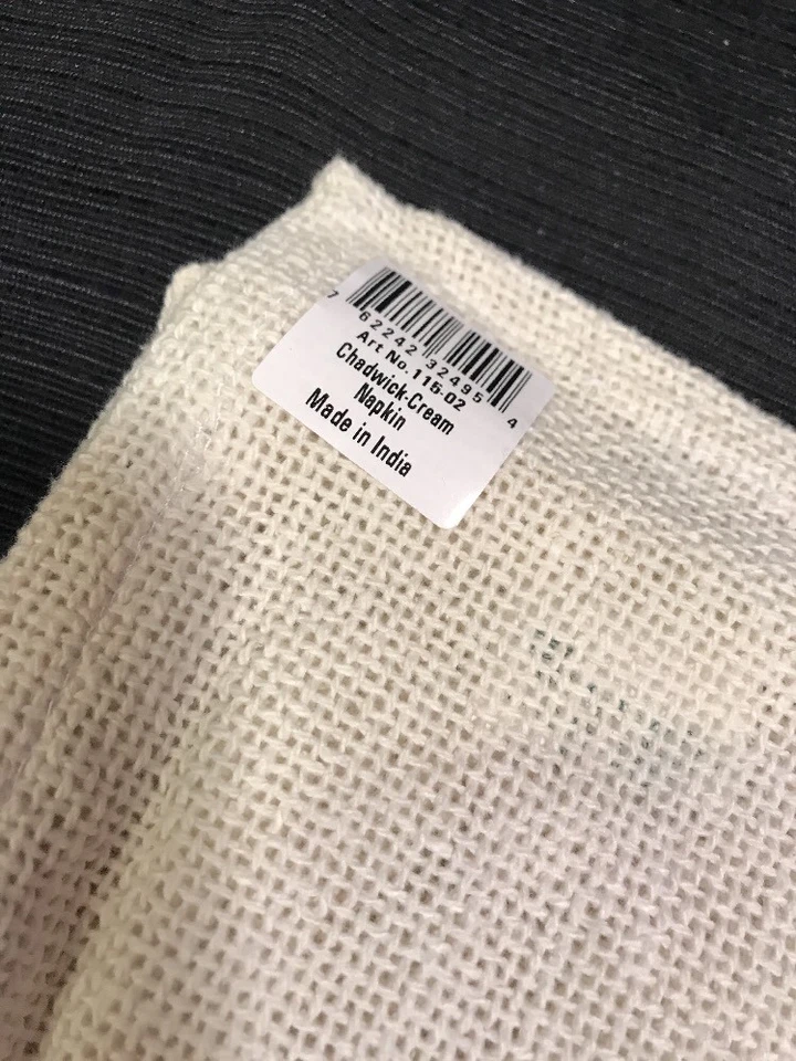 Multiples! Park Designs Ivory Openweave Chadwick Cream 18x18 100% cotton napkins - Image 3 of 4