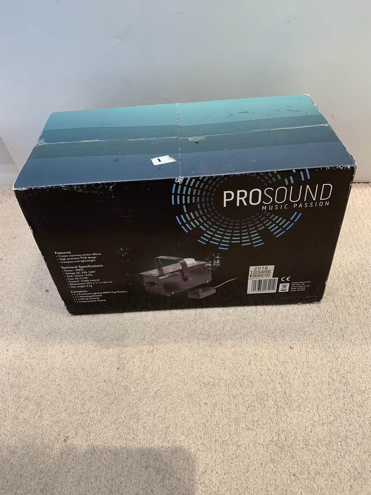 Prousound 400w smoke machine eBay