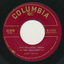 Carl Smith (3) - Let's Live A Little 1958 7", EP Columbia B-11721 Very Good