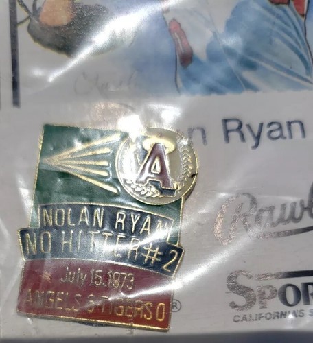 Nolan Ryan Angels No Hitter #2 July 15, 1973 Angels 6 Vs Tigers 0 - Pin and Card - Picture 7 of 7