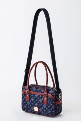 New CHRISTIAN OLIVIER PARIS Boston shoulder bag Navy x Wine | eBay