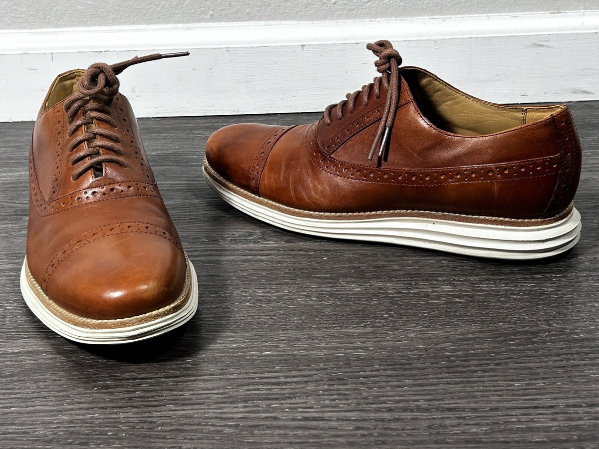 COLE HAAN Original Grand Lunargrand Brown Leather Wingtip  display picture 1