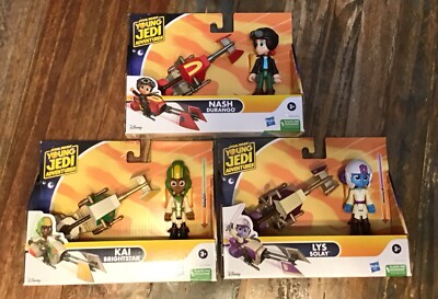 x3 Disney Star Wars Young Jedi Adventures Nash Durango Kai Brightstar Lys Solay