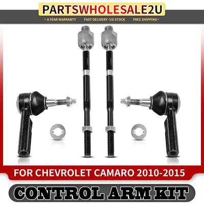 4x Front Inner & Outer Tie Rod End Kit for Chevrolet Camaro 2010 2011 2012-2015