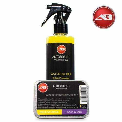 100g Clay Bar (50g Medium 50g Heavy) 250mL Clay Lubricant Autobright eBay