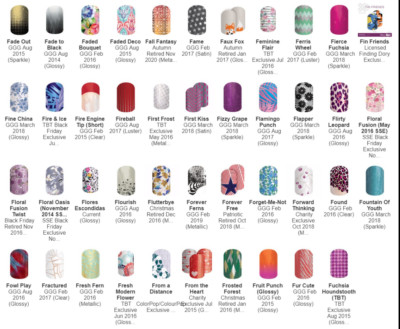 Jamberry Nail Wraps - ''F'' Wraps -- HALF SHEETS -- Varies Styles Great Selection!