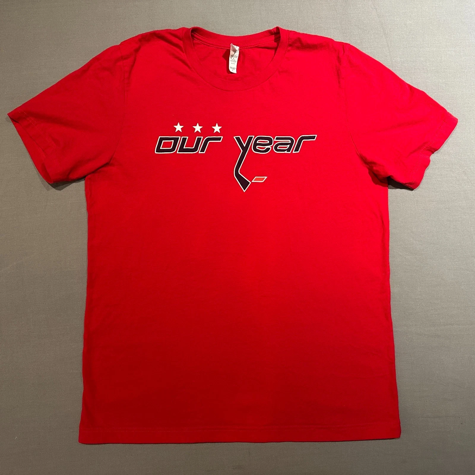 Washington Capitals Our Year Barstool Sports Red T-Shirt Large