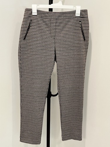 J McLaughlin Ross Pants Black Brown Houndstooth - Sz 10