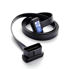 5 FT Black Low Profile OBD2 16-Pin Male Female Extension Splitter Cable