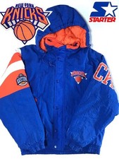 New York Knicks Starter NBA Jacket, 90s Stadium Coat, Satin, Size S,