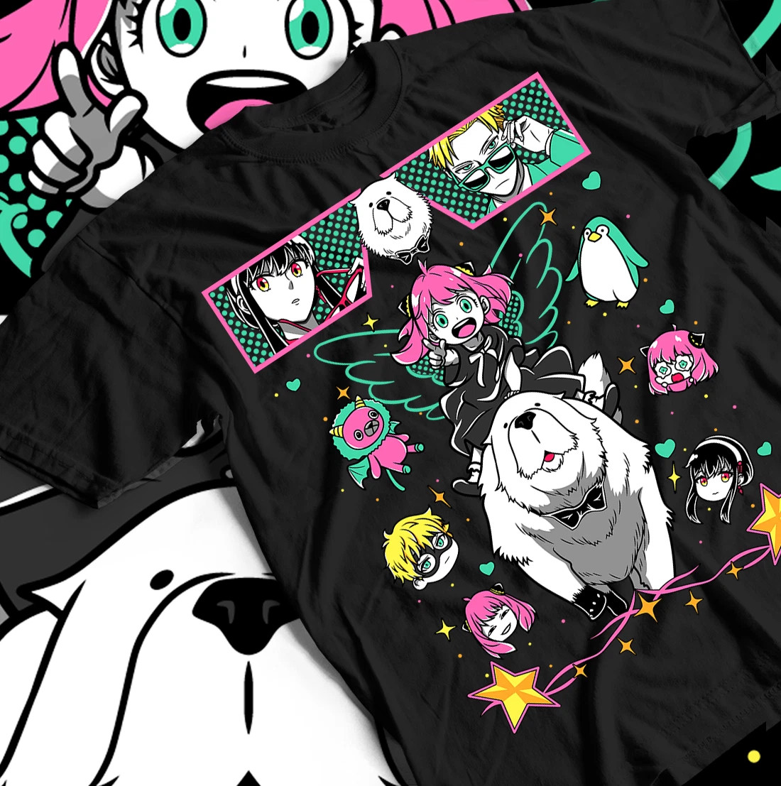 Spy X Family T-Shirt Loid Anya Bon Forger Unisex Manga Anime Gift Shirt All Size