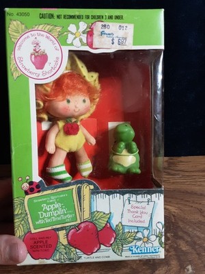 Vtg Kenner Strawberry Shortcake APPLE DUMPLIN w/ Tea Time Turtle #43050 NIB 1982