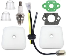 2 PCS Air Filter and Fuel Line Primer Bulb Repower Kit for Mantis Tiller Cultiva