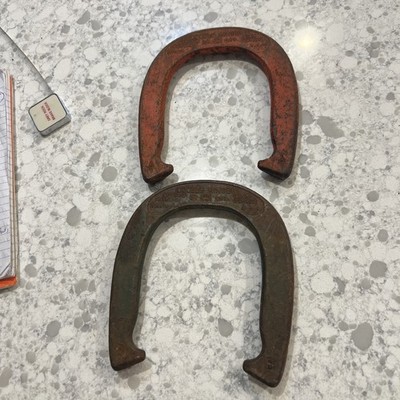 Vintage Lot of 2 Double Ringer Horseshoe-Official Diamond - Drop Forged - 2.5lbs