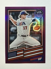 2026 Panini USA Baseball Stars and Stripes Brett Renfrow #18 Purple Prizm/199