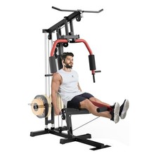 Multifunctional Home Gym Equipment Body Workout Station with Pulley System 400lb
