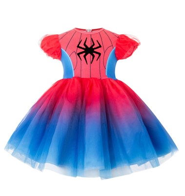 Girls Hero Tutu Dress,Red Blue Princess Dress Toddler Birthday Pary for Kids ...