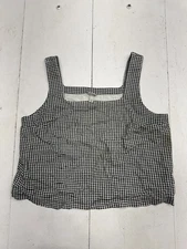 A New Day Black White Check Print Sleeveless Tank Top Womens Size XL