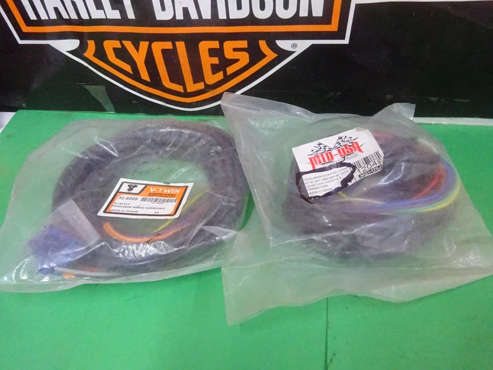 KIT DE CABLEADO DE MANILLAR EXTENDIDO CUBIERTA DE VINILO Harley 1982-95 rpl r/l sin interruptores Foto 2 de 4