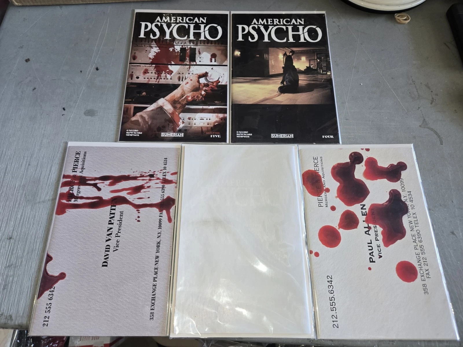 Mint AMERICAN PSYCHO COMIC BOOK SET #1-5 Horror Movie Sequel (COMPLETE SET)