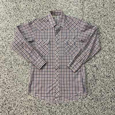 Vintage The Hustler Collection Western Pearl Snap Shirt Mens Medium