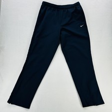 Nike Pants Mens Large Blue Track Athletic Zip Hem Elastic Waist Swoosh Logo