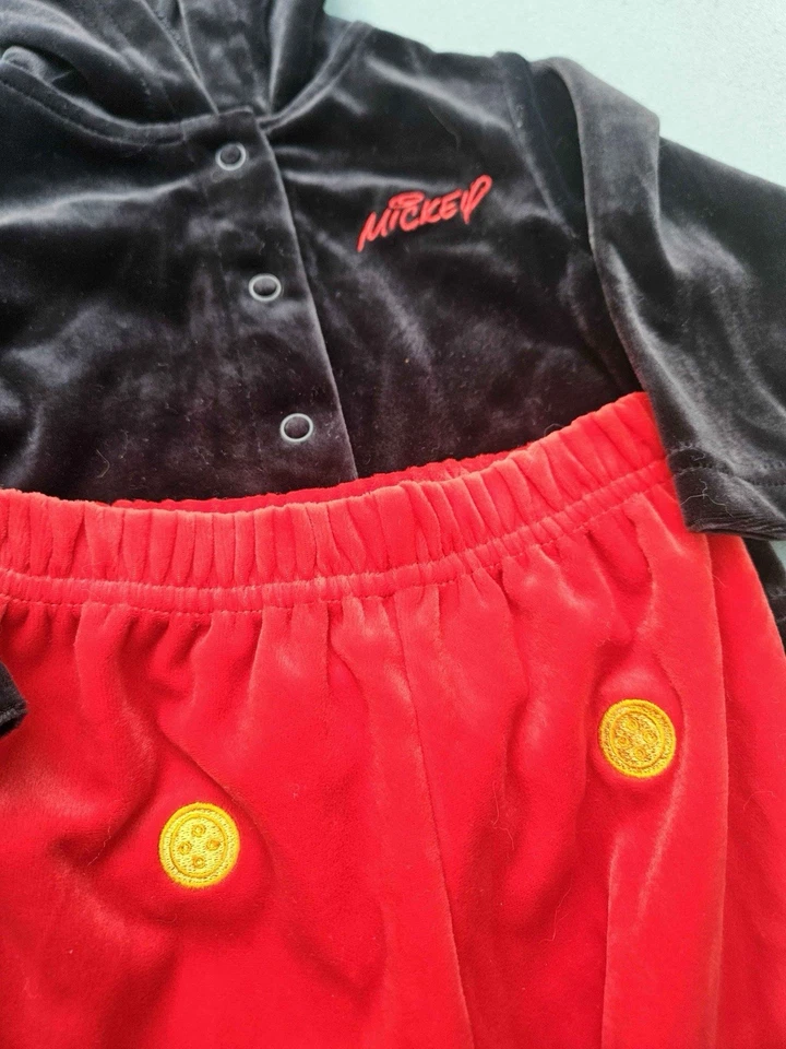 Vintage Walt Disney World Baby 3/6 Month Halloween Mickey Mouse Costume Set 2Pc - Image 2 of 4